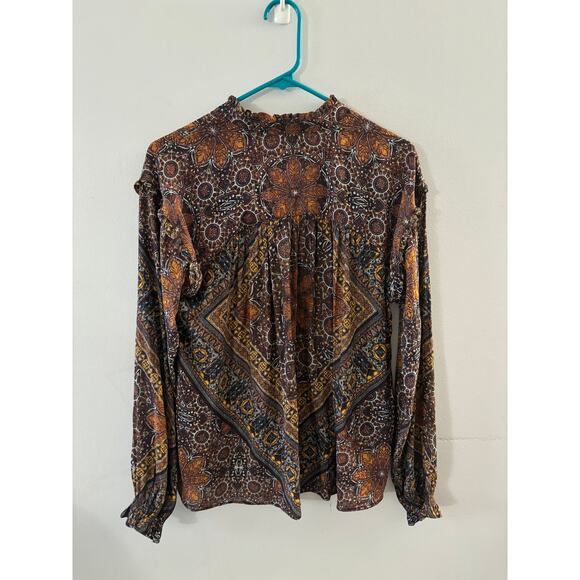 Free People Top Womens Small Blouse Little Runaway Boho Hippie Festival 70s - Picture 6 of 7